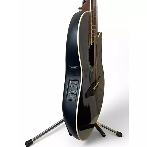 Used Ovation 1866 LEGEND Black 12 String Acoustic Electric Guitar Black - musicians--Friend