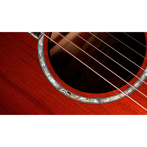 Taylor Custom Sinker Redwood-Red Ironbark Grand Auditorium Acoustic-Electric Guitar Shaded Edge Burst - musicians--Friend