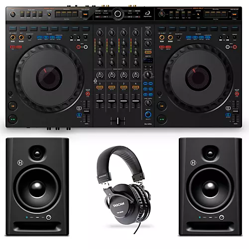 AlphaTheta DDJ-GRV6 Home DJ Bundle with Harbinger Monitors and Tascam Headphones - musicians--Friend