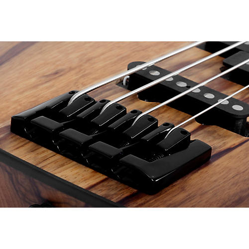 Schecter Guitar Research Model-T 4 Exotic Black Limba Electric Bass Satin Natural - musicians--Friend