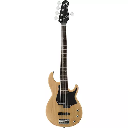 Yamaha BB235 5-String Electric Bass Natural Satin Black Pearl Pickguard - musicians--Friend