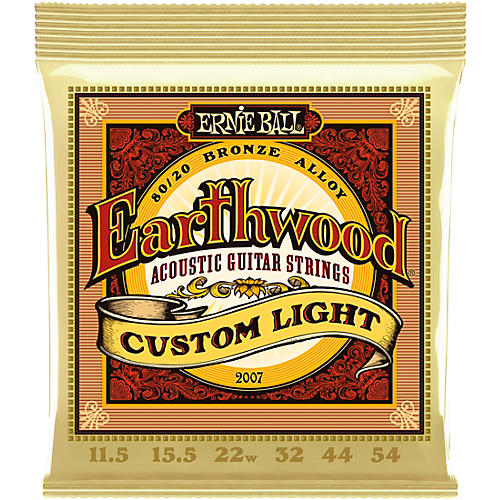 Ernie Ball Earthwood 80/20 Custom Light Bronze Acoustic Guitar Strings 11.5-54 - musicians--Friend