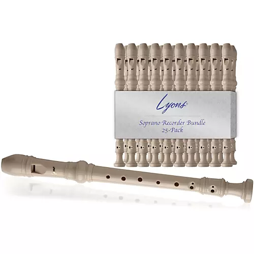 Lyons Soprano Recorder Value Bundle 25-Pack Transparent Clear - musicians--Friend