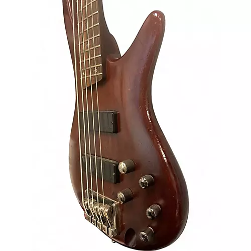 Used Ibanez SR505 5 String Walnut Electric Bass Guitar Walnut - musicians--Friend