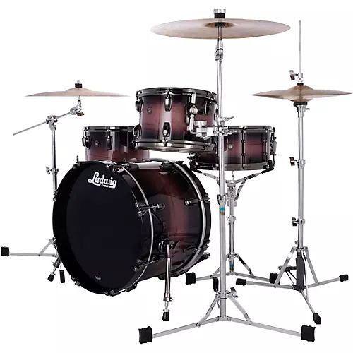 Ludwig Maple Exotic 3-Piece Downbeat Shell Pack with 20 in. Bass Drum Nocturne Burst - musicians--Friend