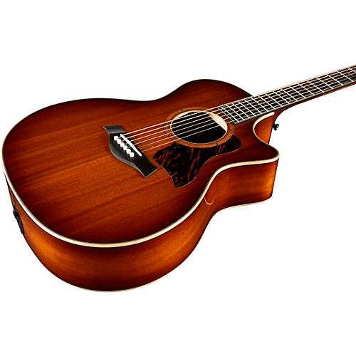 Taylor Custom All Ribbon Mahogany Grand Auditorium Acoustic-Electric Guitar Shaded Edge Burst - musicians--Friend
