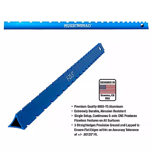 Music Nomad Tri-Beam 3 'n 1 Dual Notched & Precision Straight Edge - musicians--Friend