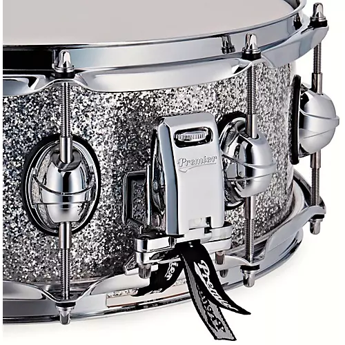 Premier Genista Maple Snare Drum 14 x 5.5 in. Silver Sparkle - musicians--Friend