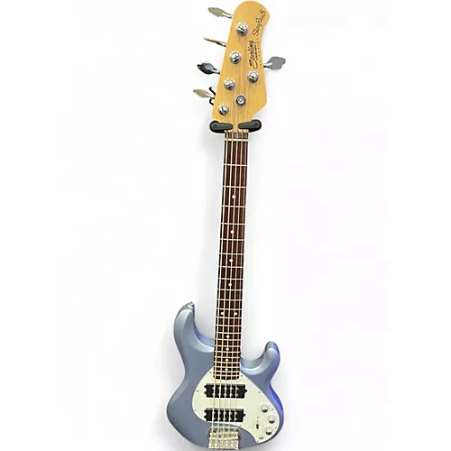 Used Sterling by Music Man STINGRAY 5 Ice Blue Metallic Electric Bass Guitar Ice Blue Metallic - musicians--Friend