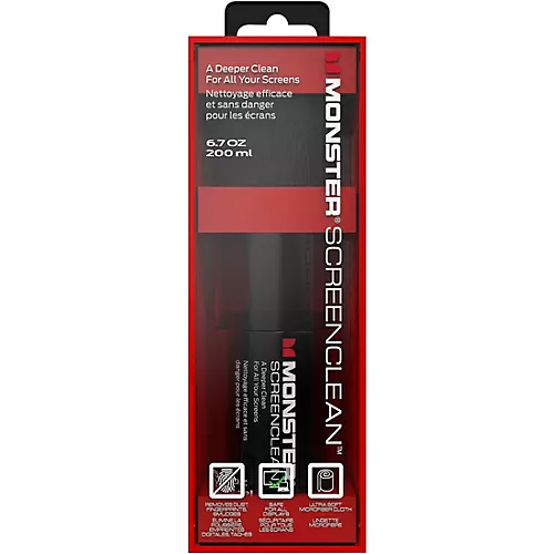 Monster Cable ScreenClean 200ML Bottle & Microfiber Cloth - musicians--Friend