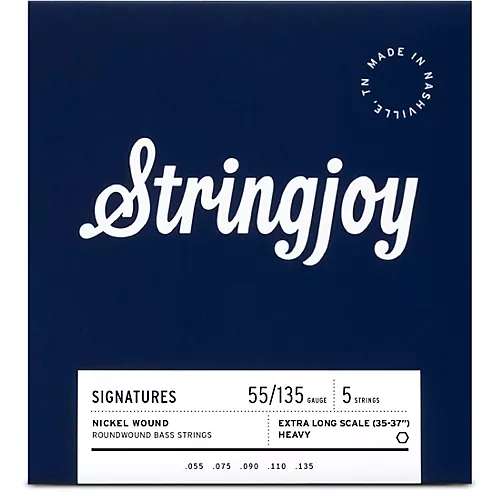 Stringjoy Signatures 5 String Extra Long Scale Nickel Wound Bass Guitar Strings 45 - 130 - musicians--Friend