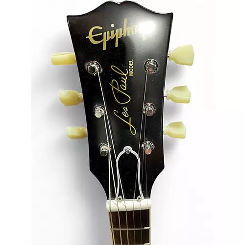 Used 2024 Epiphone Inspired By Gibson Les Paul Custom Standard Iced Tea Solid Body Electric Guitar Iced Tea - musicians--Friend