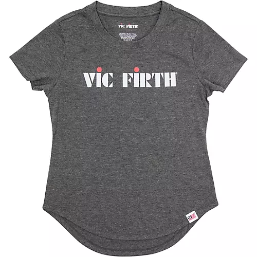 Vic Firth Women's Logo T-Shirt X Large Gray - musicians--Friend