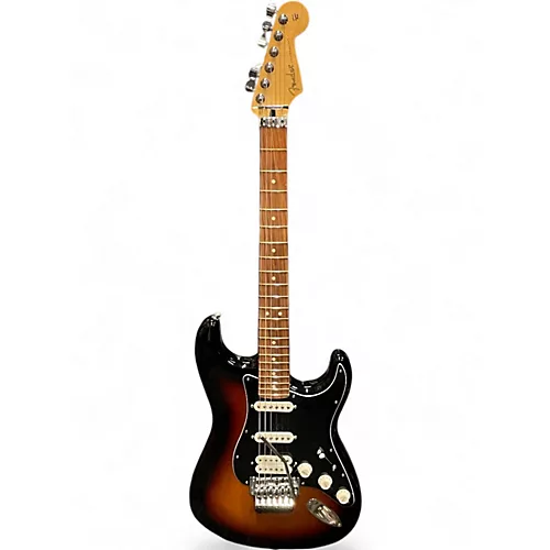 Used Fender Player Stratocaster HSS FR 3 Tone Sunburst Solid Body Electric Guitar 3 Tone Sunburst - musicians--Friend