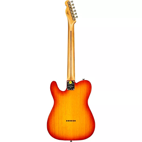 Fender Custom Shop Limited Edition 50s Telecaster Thinline Journeyman Relic Electric Guitar Aged Cherry Sunburst - musicians--Friend