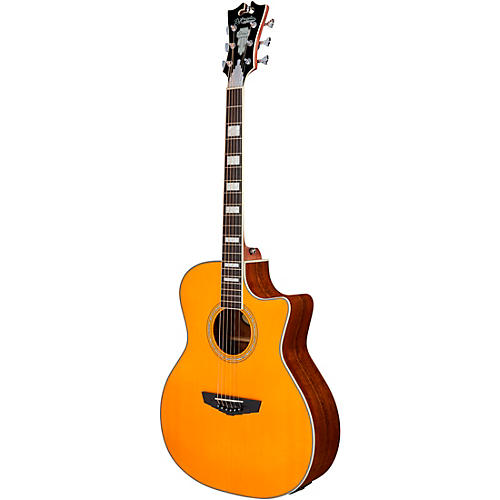 D'Angelico Premier Series Gramercy CS Cutaway Orchestra Acoustic-Electric Guitar Vintage Natural - musicians--Friend