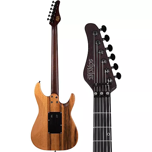 Schecter Guitar Research SVSS Exotic Left-Handed Electric Guitar Black Limba - musicians--Friend