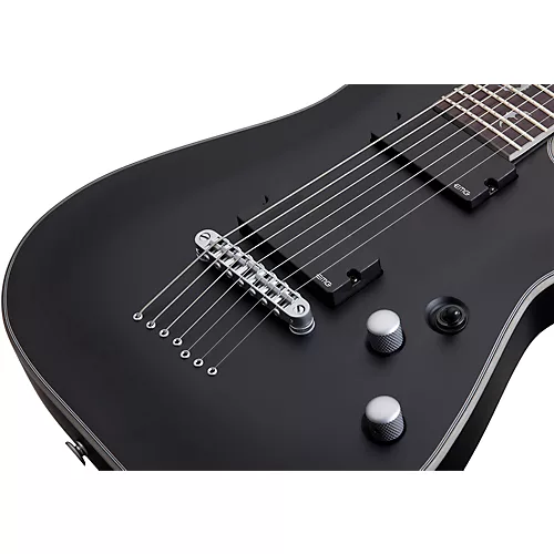 Schecter Guitar Research Damien Platinum 7-String Electric Guitar Satin Black - musicians--Friend