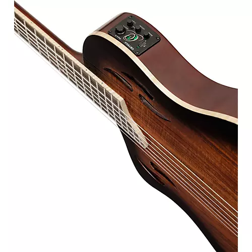 Ortega TourPlayer Deluxe Left-Handed Nylon-String Acoustic-Electric Guitar Tobacco Burst - musicians--Friend
