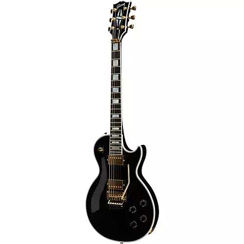Gibson Custom Les Paul Axcess Custom Floyd Rose Electric Guitar Ebony - musicians--Friend