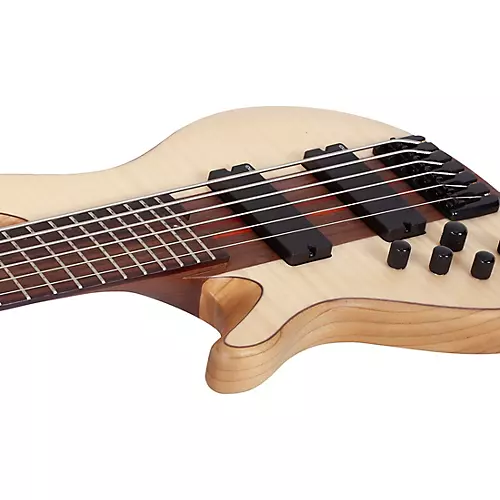 Schecter Guitar Research Charles Berthoud CB-6 Left-Handed 6-String Electric Bass Natural Satin - musicians--Friend