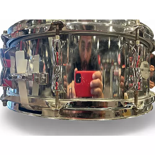 Used Yamaha 14in KSD-245 SNARE Silver Drum Silver 33 - musicians--Friend