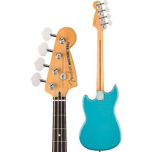 Fender Player II Mustang Bass PJ Rosewood Fingerboard Aquatone Blue - musicians--Friend