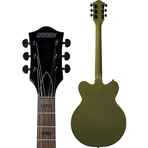 Gretsch Guitars Streamliner Cateye Center Block Black Hardware Limited-Edition Electric Guitar Olive Drab - musicians--Friend