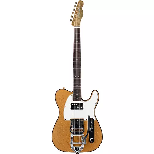 Fender Custom Shop Limited-Edition CuNiFe Telecaster Custom Journeyman Relic Electric Guitar Aged Gold Sparkle - musicians--Friend