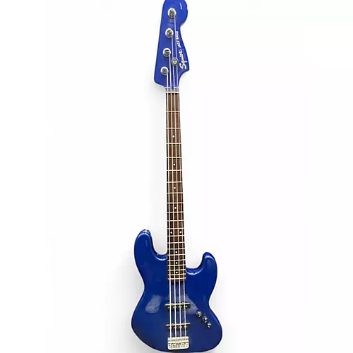 Used Squier Jazz Bass Standard Series Metallic Blue Electric Bass Guitar Metallic Blue - musicians--Friend