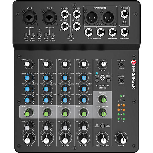 Harbinger LV8 Mixer Package With Gator Mixer Bag - musicians--Friend