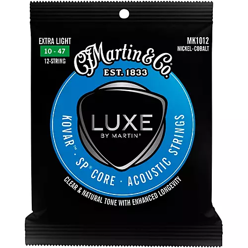 Martin Luxe by Martin Kovar 12-String Acoustic Guitar Strings Extra Light (10-47) - musicians--Friend