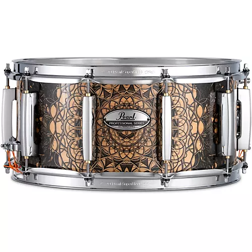 Pearl Professional Series Maple Snare Drum 14 x 6.5 in. Redburst Stripe - musicians--Friend
