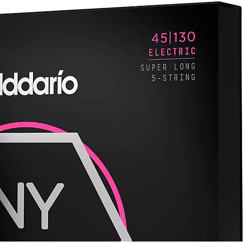 D'Addario Nickel Wound Light 5-String Bass Strings - Super Long Scale .045 - .130 - musicians--Friend
