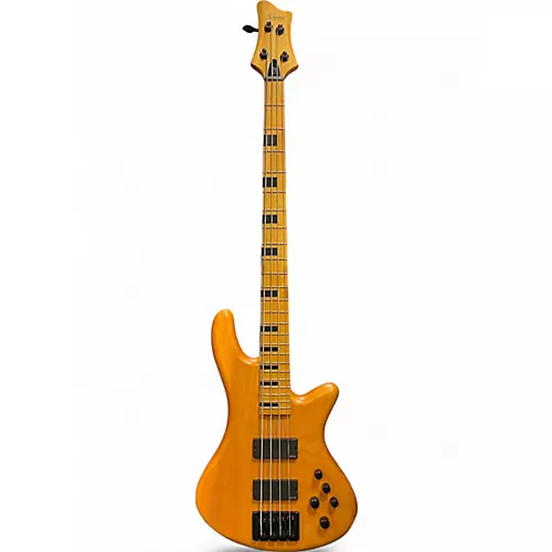 Used 2020s Schecter Guitar Research Riot 4 String Natural Electric Bass Guitar Natural - musicians--Friend