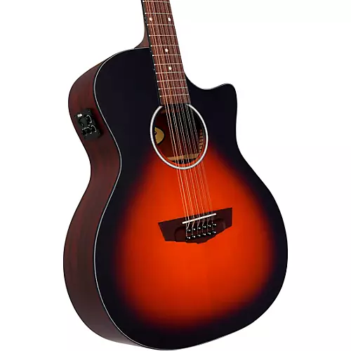 D'Angelico Premier Series Gramercy LS Grand Auditiorium 12-String Acoustic-Electric Guitar Satin Vintage Sunburst - musicians--Friend
