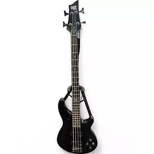 Used Schecter Guitar Research C4 4 String Black Electric Bass Guitar Black - musicians--Friend
