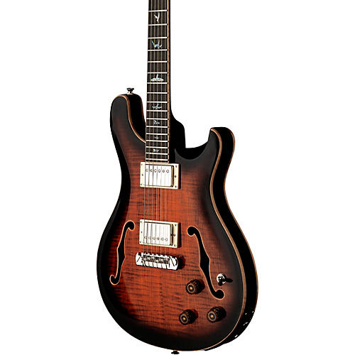 PRS SE Hollowbody II Piezo Electric Guitar Orange Tiger Smokeburst - musicians--Friend