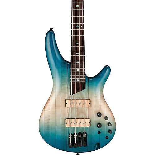 Ibanez Premium SR4CMLTD 4-String Electric Bass Guitar Caribbean Islet Low Gloss - musicians--Friend