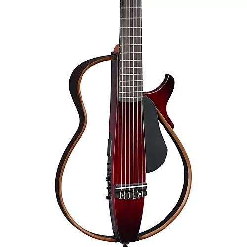 Yamaha SLG200N Nylon-String Silent Acoustic-Electric Guitar Dark Red Burst - musicians--Friend