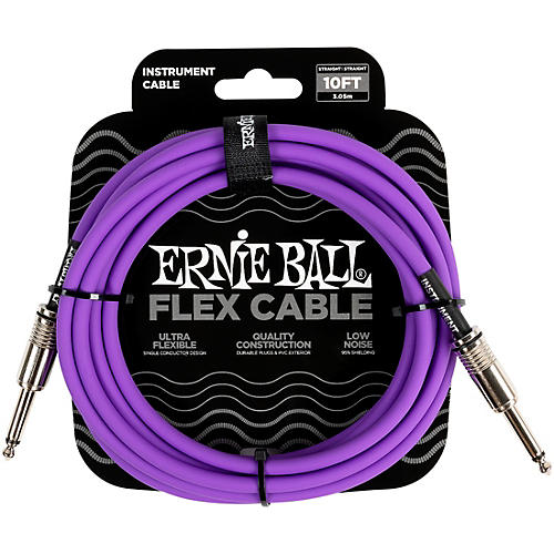 Ernie Ball Flex Straight to Straight Instrument Cable 20 ft. Blue - musicians--Friend