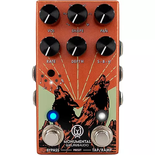 Walrus Audio Monumental Stereo Harmonic Tap Tremolo Effects Pedal Orange - musicians--Friend