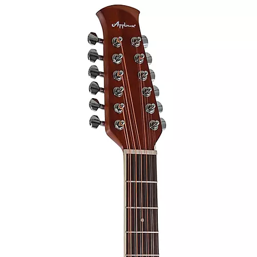 Applause AB2412-5S Traditional Series Mid-Depth 12-String Acoustic-Electric Guitar Black - musicians--Friend