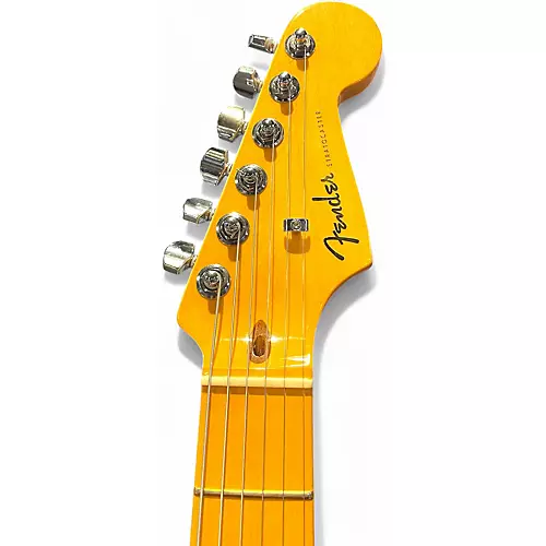 Used 2023 Fender American Ultra Stratocaster Metallic Blue Solid Body Electric Guitar Metallic Blue - musicians--Friend