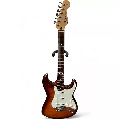 Used Fender Standard Stratocaster Plus Top Cherry Sunburst Solid Body Electric Guitar Cherry Sunburst - musicians--Friend