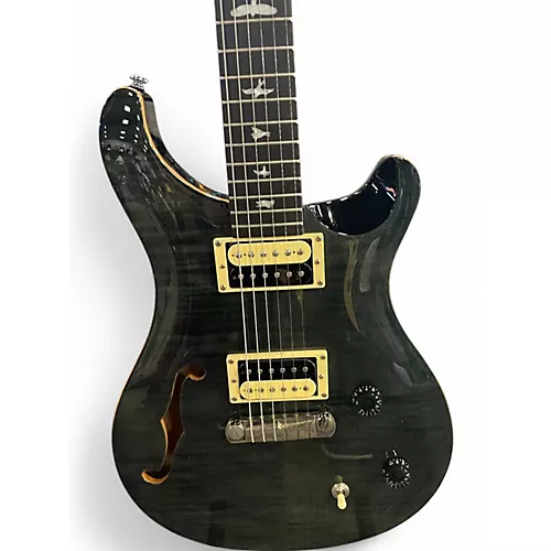 Used PRS SE Custom 22 Semi-Hollowbody Trans Gray Hollow Body Electric Guitar Trans Gray - musicians--Friend
