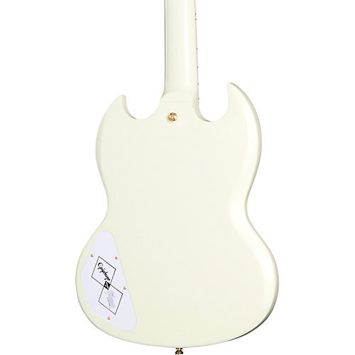 Epiphone Inspired by Gibson Custom 1963 Les Paul SG Custom With Maestro Vibrola Electric Guitar Classic White - musicians--Friend