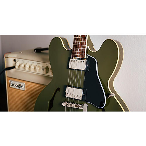 Epiphone ES-335 Bigsby Semi-Hollow Electric Guitar Olive Drab - musicians--Friend