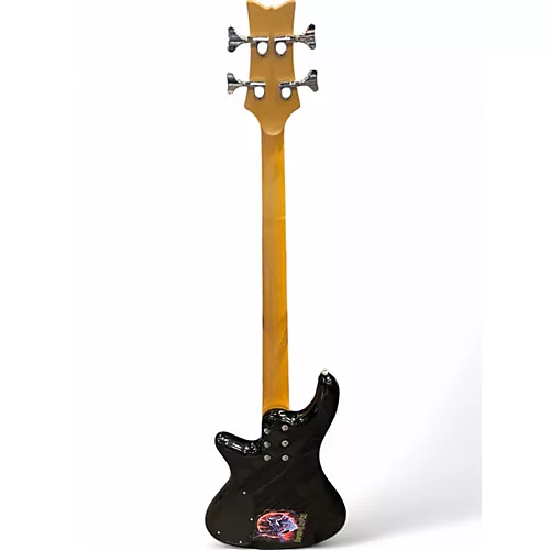 Used Schecter Guitar Research C4 DELUXE 4 BLACK Electric Bass Guitar BLACK - musicians--Friend
