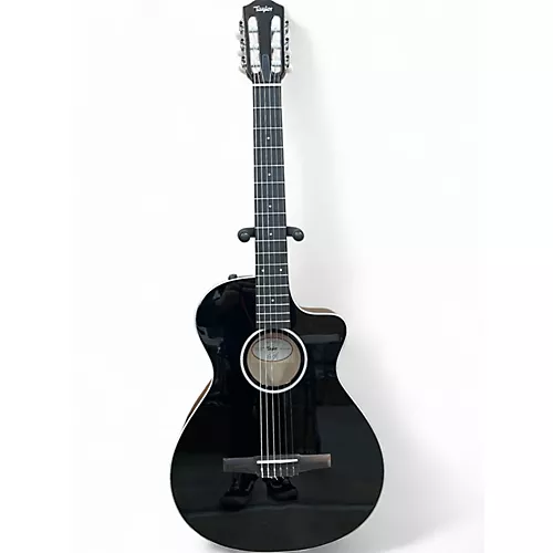 Used Taylor 212ce-N Black Limited Edition Classical Acoustic Electric Guitar Black Limited Edition - musicians--Friend